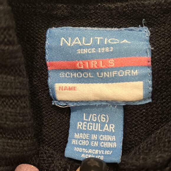 Nautica Girls School Uniform Cardigan Sweater Size Girls LG 6 - Navy - Picture 9 of 15